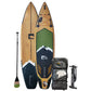 Athabasca 11' Green Inflatable Paddle board (Hybrid Carbon Paddle + Bag with Wheels) - The Wild Tribe