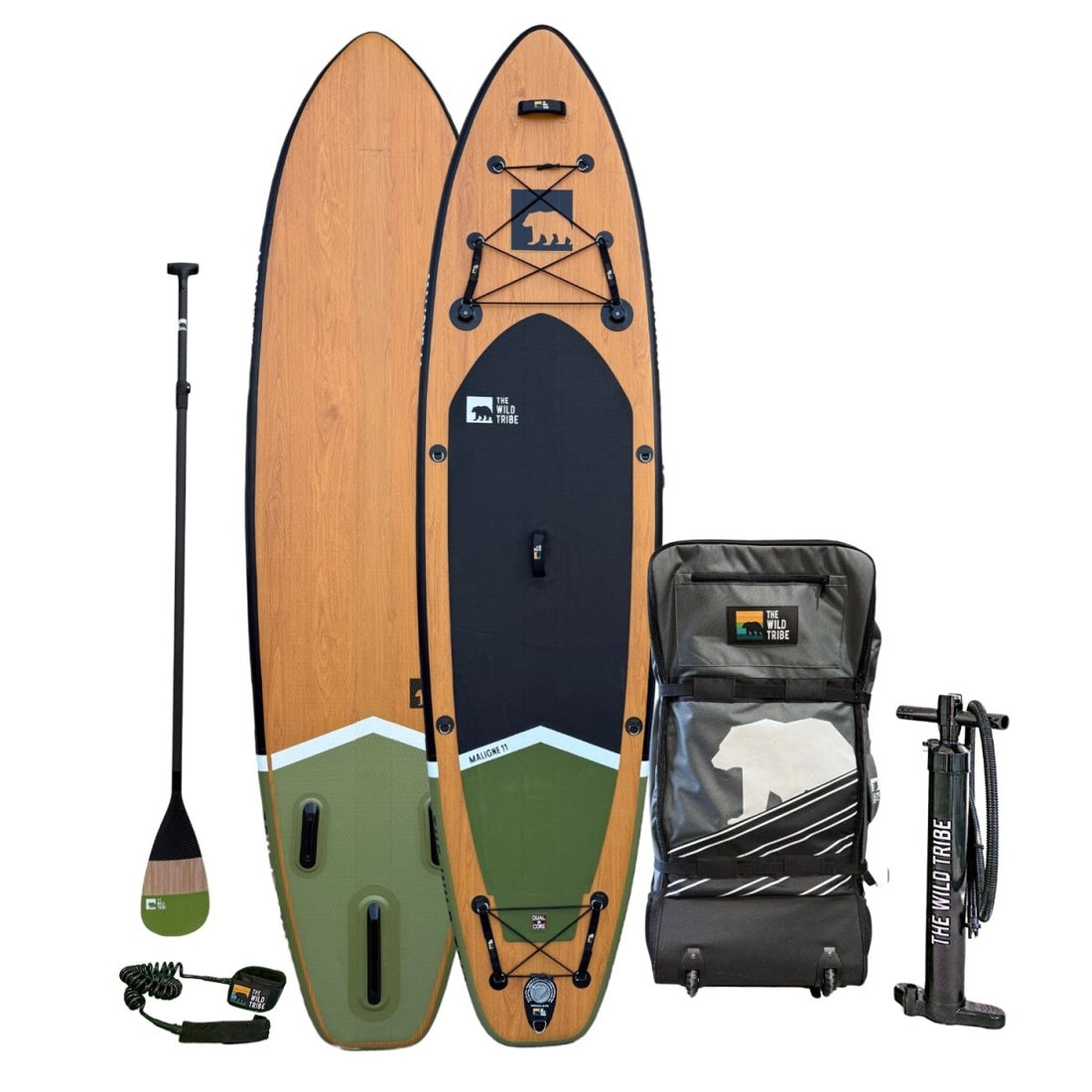 Maligne 11' Inflatable Paddle Board - Carbon Paddle & 20PSI - The Wild Tribe