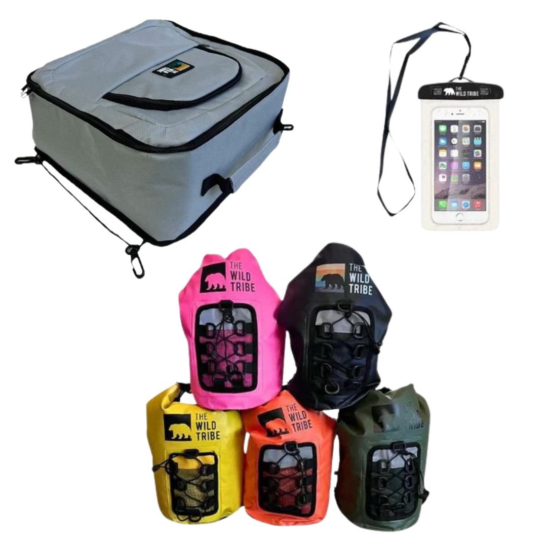 Marine Exploration Kit: Tofino waterproof bag, Calama microfiber towel & SUP cooler - The Wild Tribe