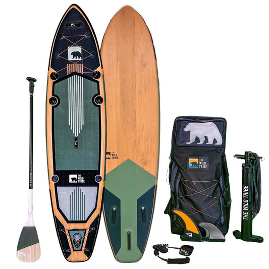 Sequoia 11 Green (2024): Stable 11' Premium Inflatable Paddleboard - The Wild Tribe