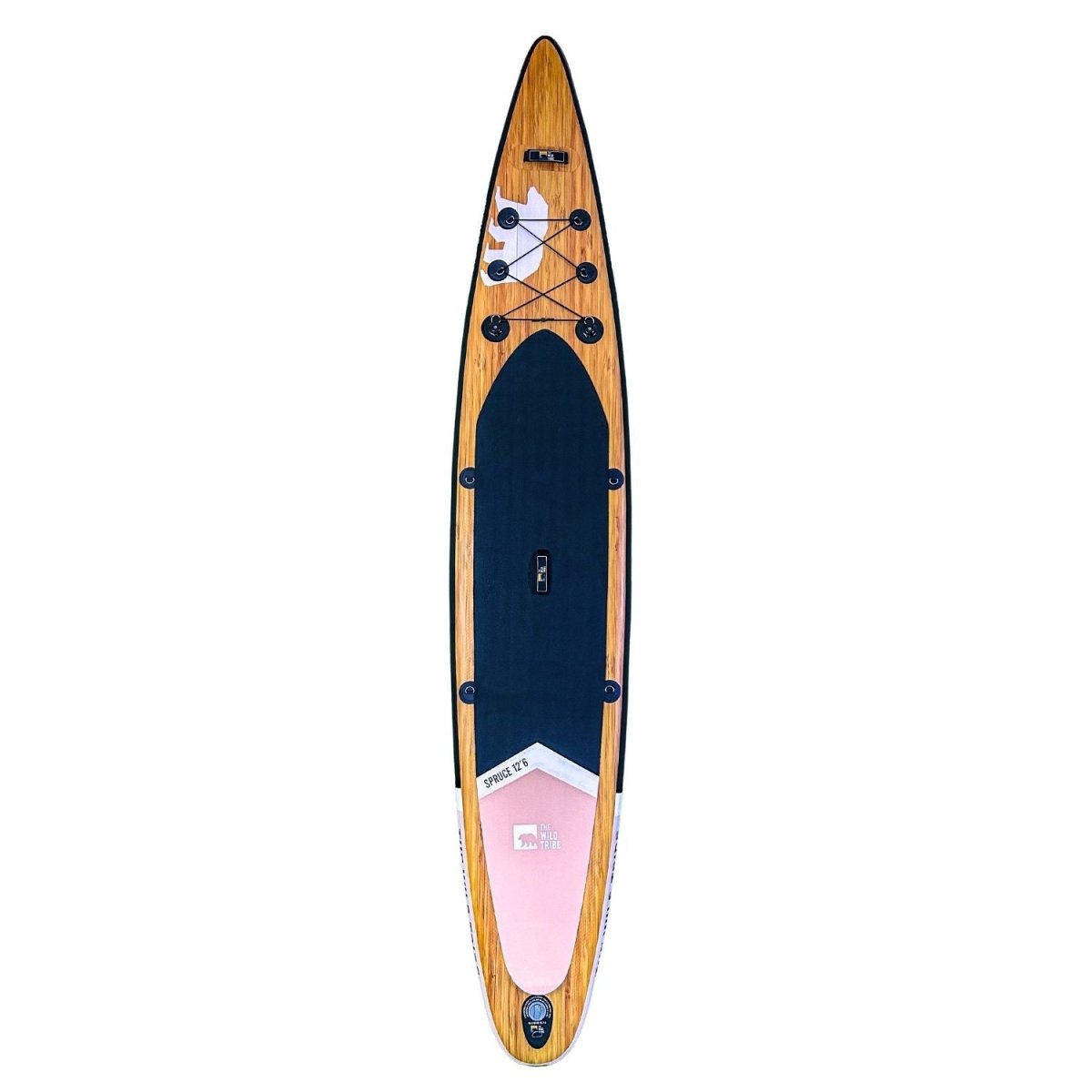Spruce 12'6 Salmon: Racing 12'6" Premium Inflatable Paddleboard - The Wild Tribe